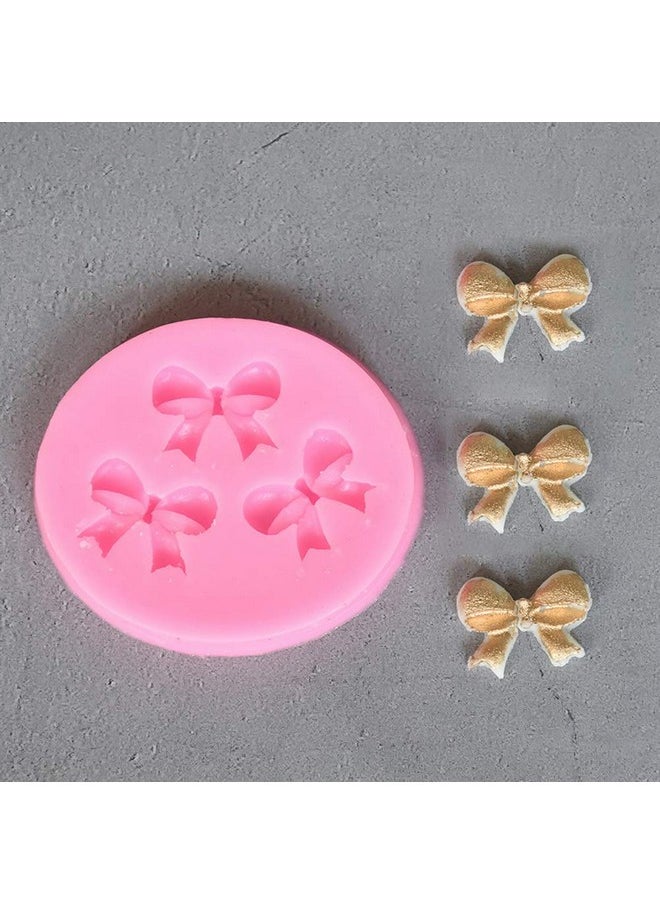 Pengxiaomei - 3 Pack Bows Silicone Mould, Bow Fondant Sugar Mould Craft Molds For Birthday Wedding Party Diy Cake Decorating Mold - Image 1