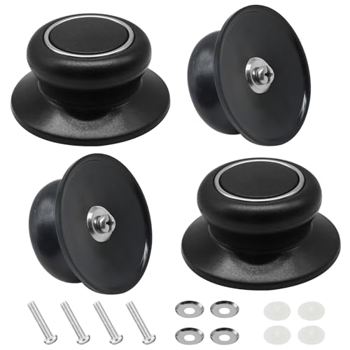 Yasdyri 4 PCS Pot Lid Top Replacement Knob Universal Pot Lid Knob Handle, Heat Resistant and Prevent Static Electricity, Universal Pot Lid Knob Top Replacement Pan Easy Installation - Image 1