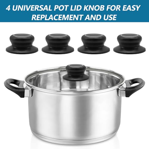Yasdyri 4 PCS Pot Lid Top Replacement Knob Universal Pot Lid Knob Handle, Heat Resistant and Prevent Static Electricity, Universal Pot Lid Knob Top Replacement Pan Easy Installation - Image 5