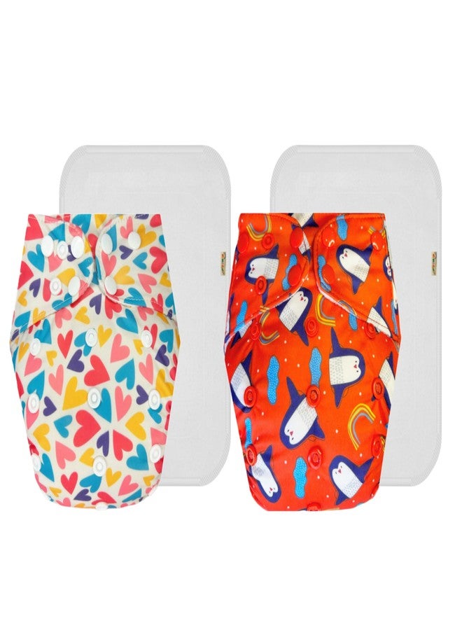 Dumbledo Premium Cloth Diaper with Cotton Insert (Pack of 2) | Hypoallergenic | 6-Layer Absorbent Pad | Quick Dry | Designed by Moms | 3 Months - 3 Years | Unisex Baby - Image 1