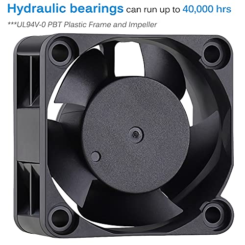 GDSTIME 40mm Fan, 12V 3Pin Fan, 40mm x 40mm x 20mm 4020 0.1A Brushless CPU Cooler - Image 4