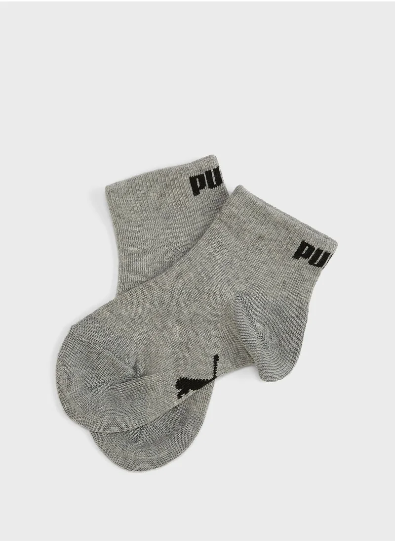 PUMA 3 Pack Kids Quarter Socks