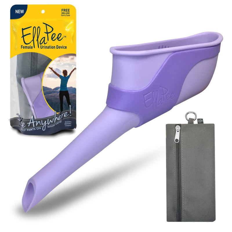 Lewis N. Clark EllaPee Womens Urinal Funnel Female Urination Device for Women, Camping Accessories, Hiking, Outdoor Activities & More with Medical Grade Silicone (Reusable) , Purple - Image 1