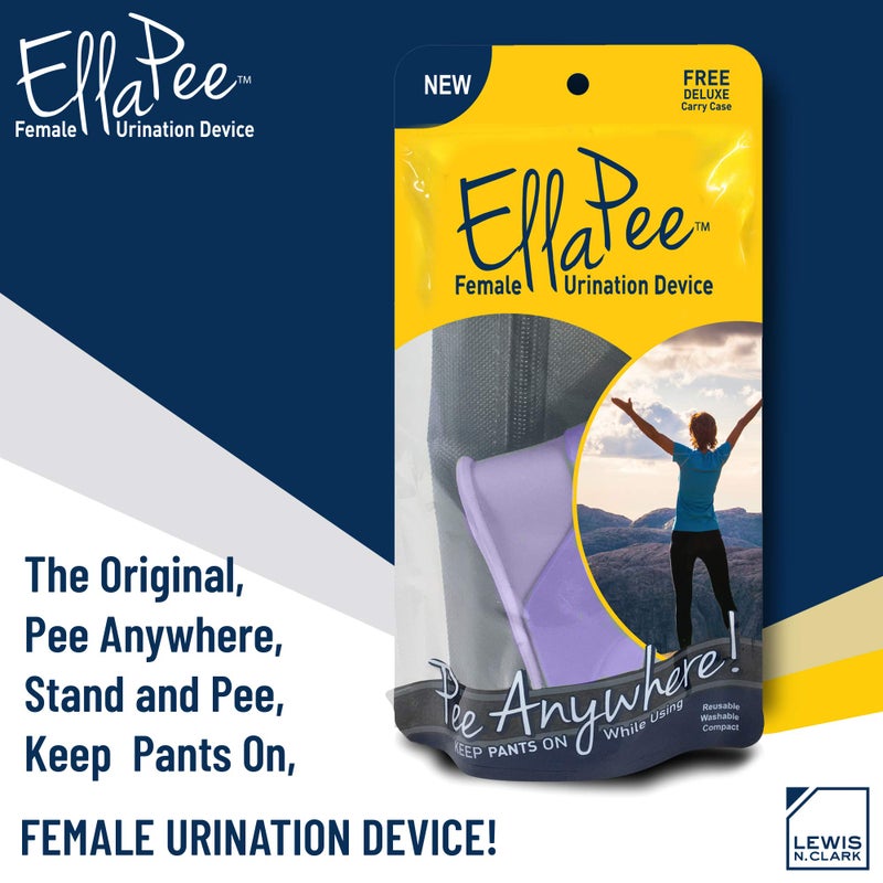 Lewis N. Clark EllaPee Womens Urinal Funnel Female Urination Device for Women, Camping Accessories, Hiking, Outdoor Activities & More with Medical Grade Silicone (Reusable) , Purple - Image 4