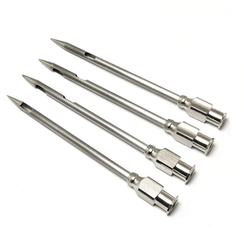 PZRT PZRT 4pcs Injector Needle for Barbecue Stainless Steel Marinade Turkey BBQ Meat Injector Needle Kitchen Accessories Party Home Supplies 