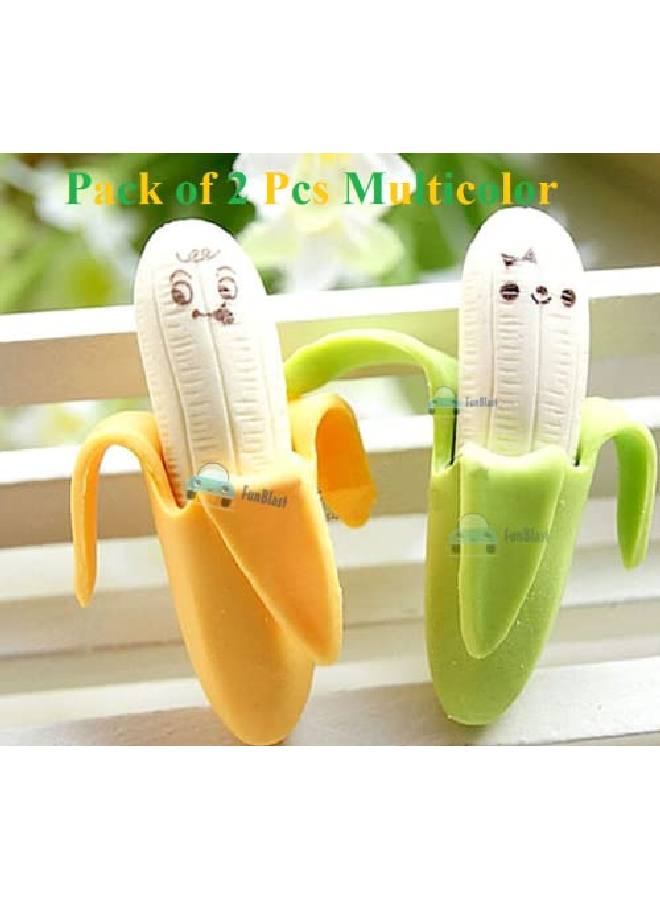 FunBlast ممحاة للأطفال على شكل موز مجموعة ممحاة ممحاة للأطفال مجموعة ممحاة أنيقة لهدايا العودة مجموعة قرطاسية للأطفال ممحاة مطاطية للأطفال ممحاة للأطفال للمدرسة (عبوة من 2 قطعة) - Image 5