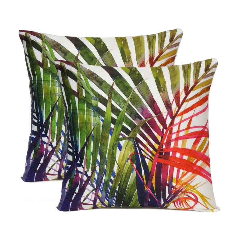 Oussum Soft & Comfortable Abstract Pattern Square Cushion Sofa Cushion Case Pillow Covers Throw for Home Decoration Set of 2 (18 x 18, Multicolor Cushion Case No - 5) - Image 5