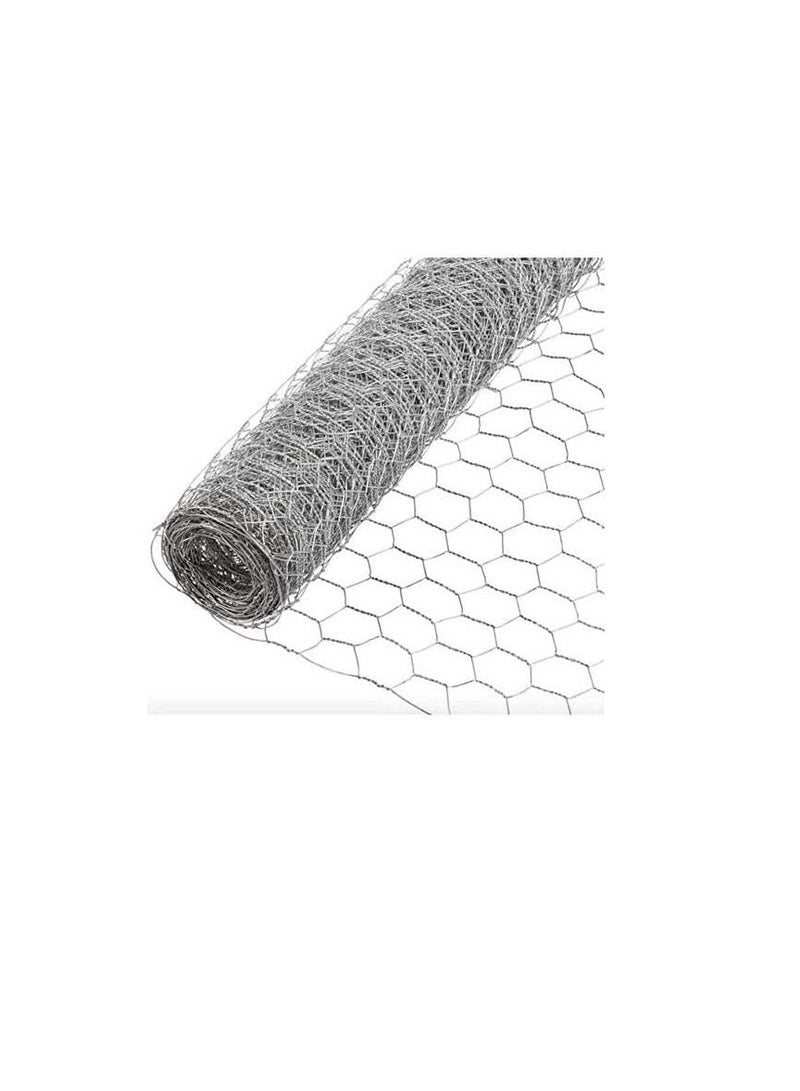 Generic hicken Wire Net Galvanised Hexagonal Hardware Mesh Poultry Netting Fence for Chicken, Rabbit, Vegetables & Garden Protection Netting and Multipurpose Use Etc… (1.20 x 3 Meter)  - Image 1