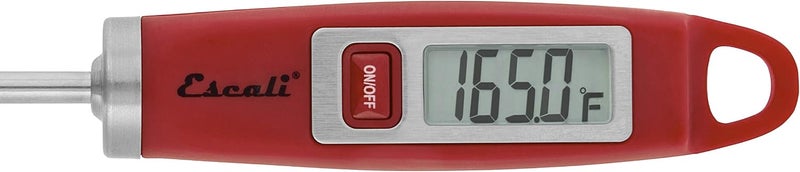 Escali DH1 Gourmet Digital Meat Thermometer with Extra Long Probe, NSF Certified, Red - Image 3
