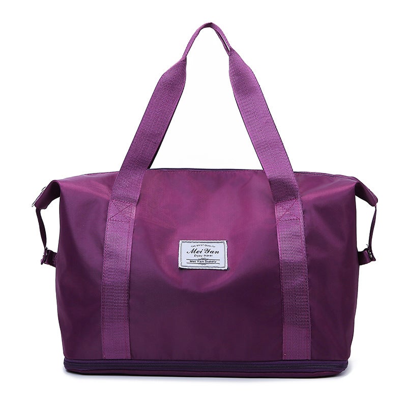 Travel Bag Large Capacity Detachable Multifunctional Dark purple