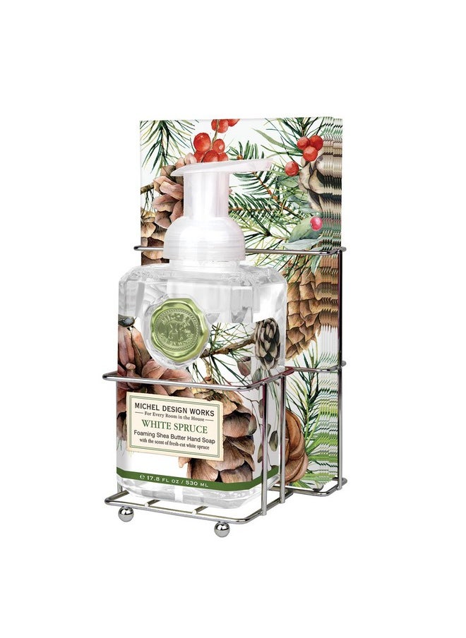 Michel Design Works Scented Foaming Hand Soap And Napkin Caddy Set White Spruce  - Image 1