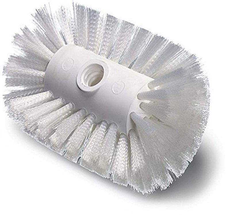 SPARTA Spectrum Tank and Kettle Scrub Brush Head Heavy-Duty Tile Brush, Handle Compatible (Sold Separately) for Optimal Access in Spacious Containers, Nylon Bristle, 7.5 Inches, White - Image 1