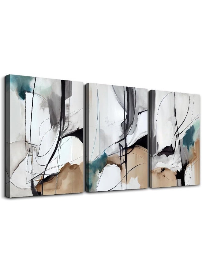 DZRWUBHS Canvas Wall Art For Living Room Wall Decor For Bedroom Modern Family Canvas Art Office Decor Abstract Wall Paintings Pictures Artwork Ready To Hang Room Home Decorations 12" X 16" 3 Piece - Image 1