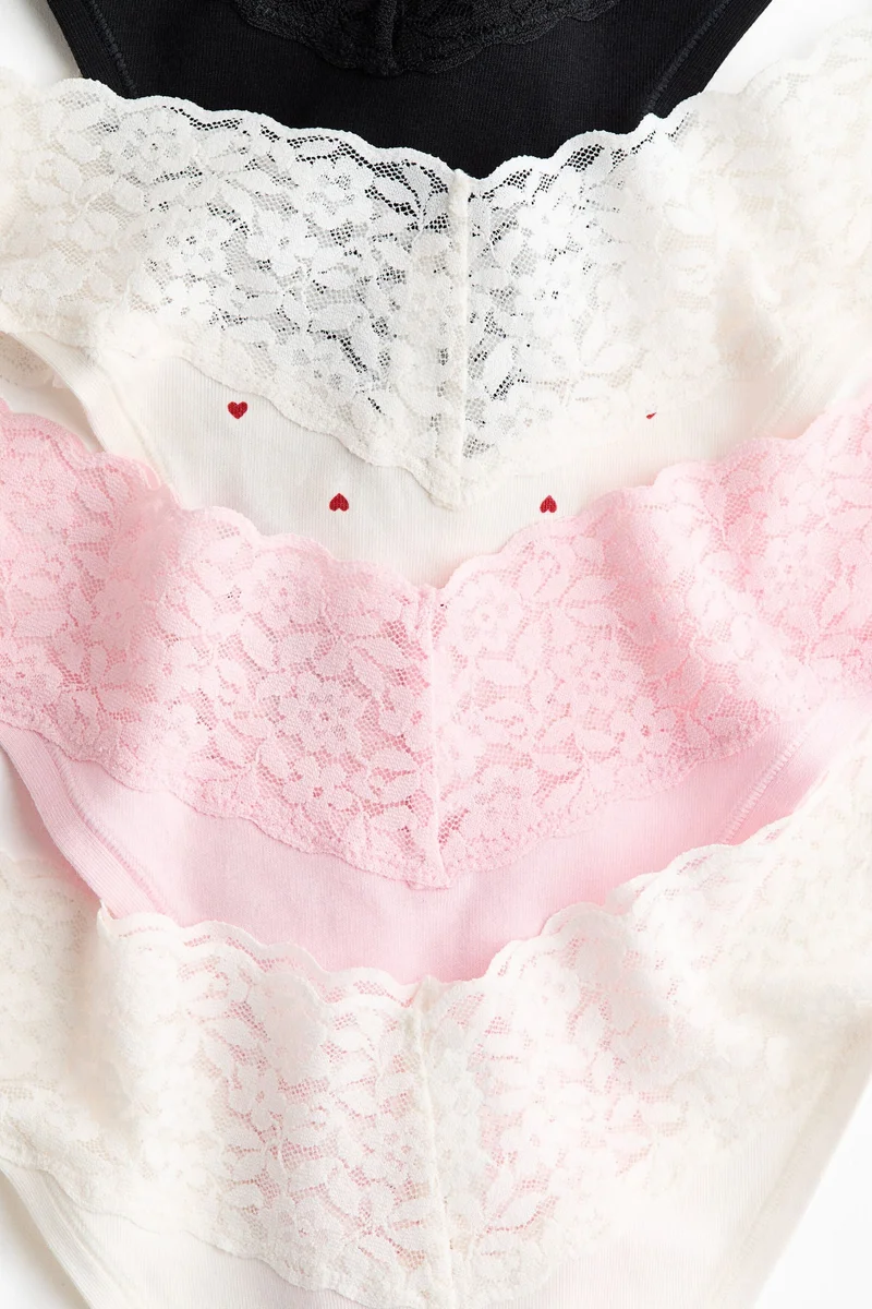H&M 5-pack lace thong briefs
