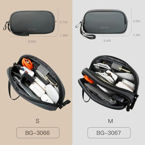 BANGE Cable Organizer Pouch，Water Resistant Tech Accessories Bag Carry Storage，Electronic Accessory Case for Charger, Cables, Power Bank, Hard Drive, Cords - Image 3