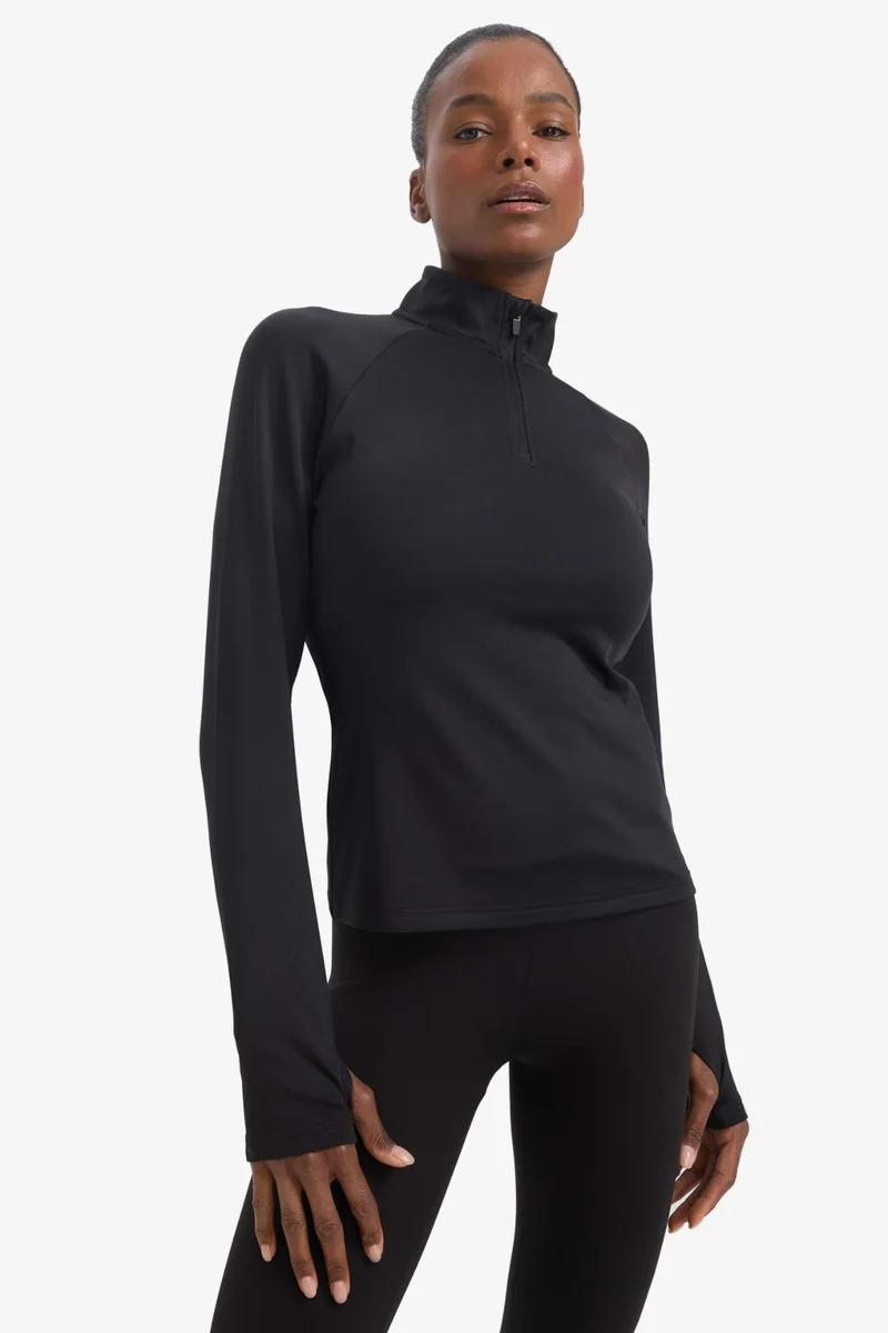 ديفاكتو DeFactoFit Standard Fit Zip-Up Sports T-Shirt
