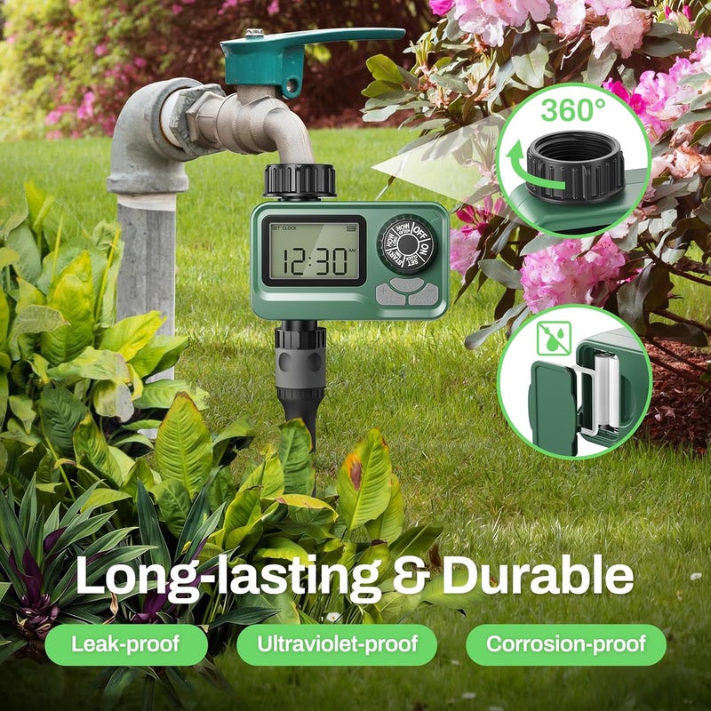 BN-LINK BN LINK Programmable Sprinkler Timer with Rain Delay – Waterproof Digital Water Timer for Garden Hoses, Manual & Automatic Irrigation System, 1 Outlet - Image 5