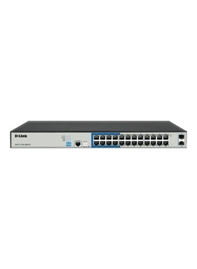 مفتاح PoE طويل المدى مُدار ذكي من الطبقة 2 Gigabit مزود بـ 24 منفذًا