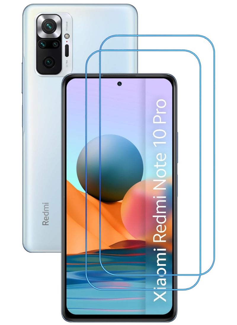 ACLIX 2 Pieces Antistatic ESD Dustproof Premium Quality High Definition Clear Tempered Glass Screen Protector Designed For Xiaomi Redmi Note 10 Pro - Image 1