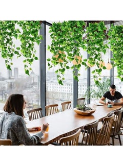 HomarKet 3-Piece Artificial Hanging Plants Faux Ivy Vine for Wall House Room Indoor Outdoor Decoration 110cm  - Image 3