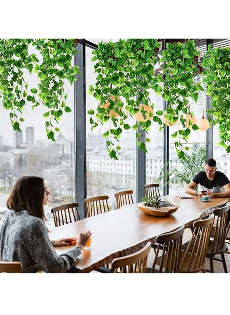 HomarKet 3-Piece Artificial Hanging Plants Faux Ivy Vine for Wall House Room Indoor Outdoor Decoration 110cm  - Image 3
