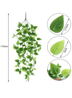 HomarKet 3-Piece Artificial Hanging Plants Faux Ivy Vine for Wall House Room Indoor Outdoor Decoration 110cm  - Image 4