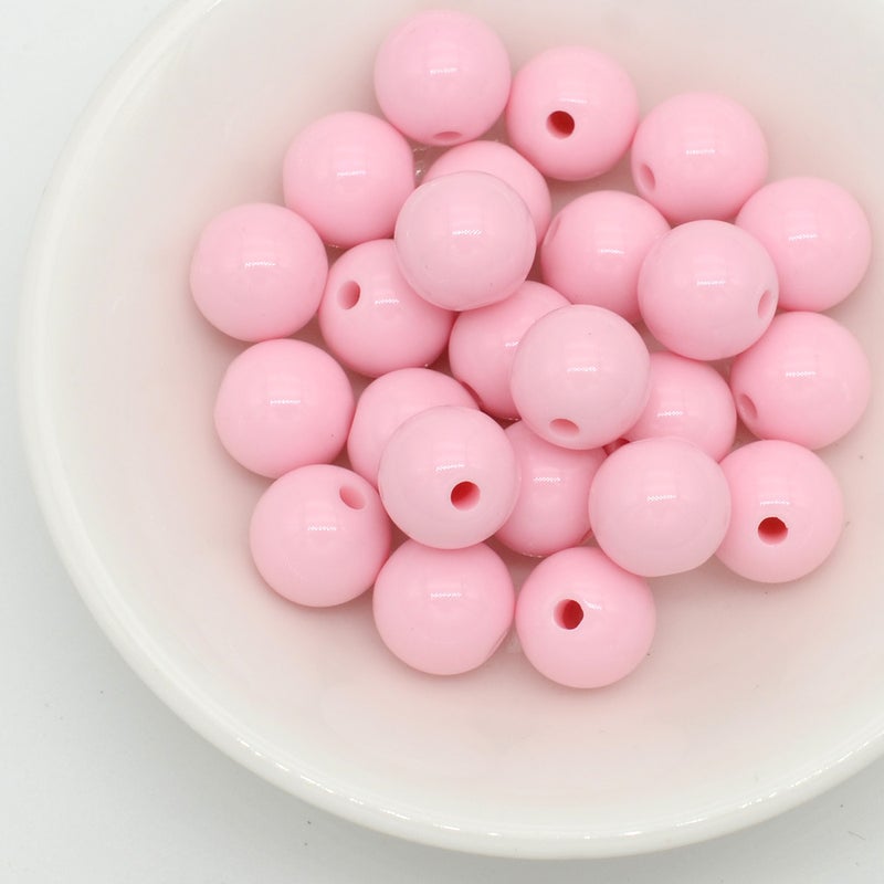 6-16mm Acrylic Solid Round Beads Loose Beads Spacer Beads DIY Jewelry Making Hair Accessories Phone Strap Keychain - Image 4