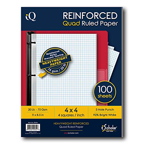 iScholar Reinforced Quad Filler Paper, 100 Sheets (83444) - Image 4