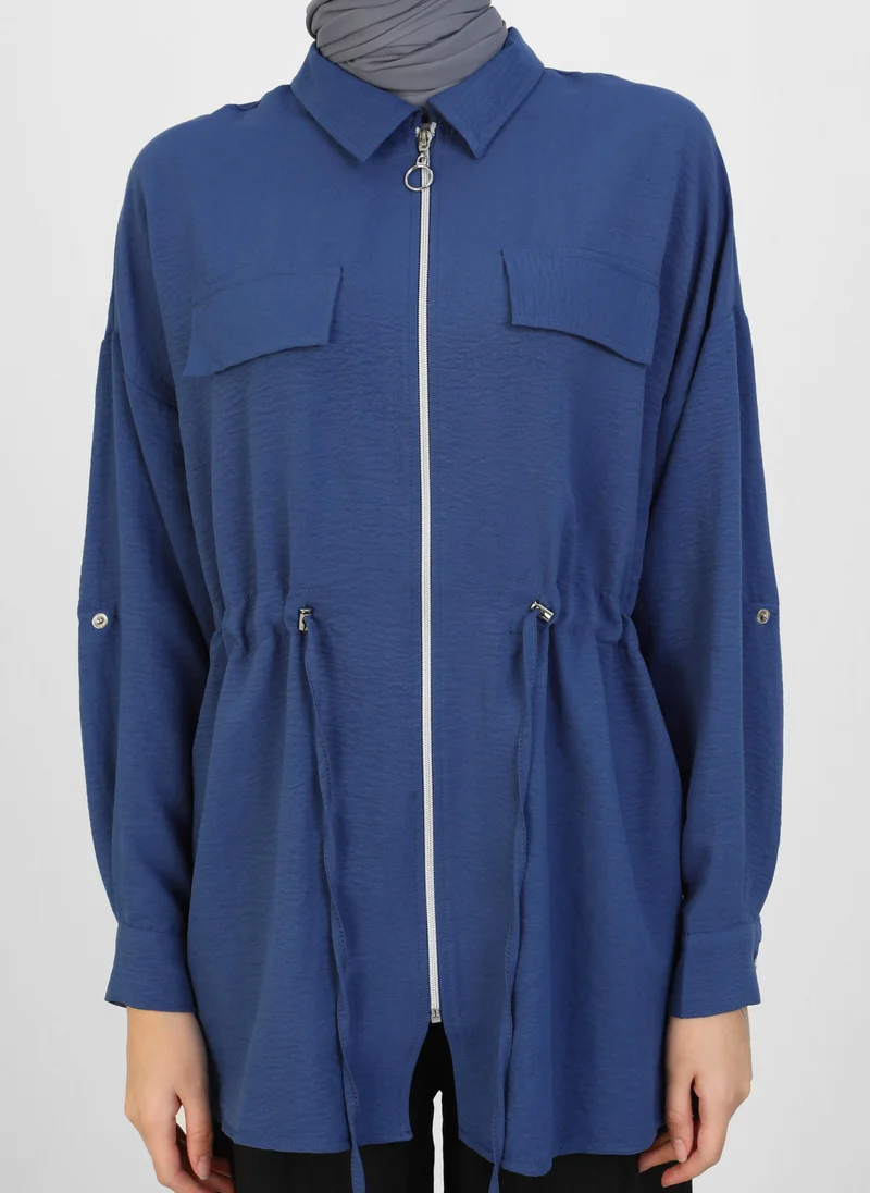 Refka by modanisa Navy Blue - Tunic - Refka