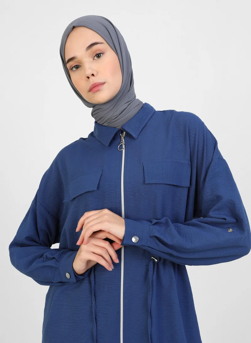 Refka by modanisa Navy Blue - Tunic - Refka