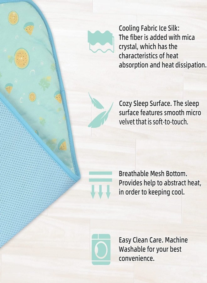 NWK Pet Cooling Mat - 27.5’’ X 20’’ Ice Silk Cooling Mat for Dogs & Cats Portable & Washable Pet Cooling Blanket, Car Seats, Beds for Summer (Green Fruit, Medium) - Image 5