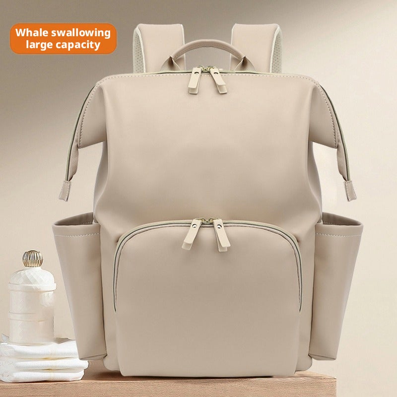 Large Capacity PU Leather Baby Diaper Bag Backpack - Image 2