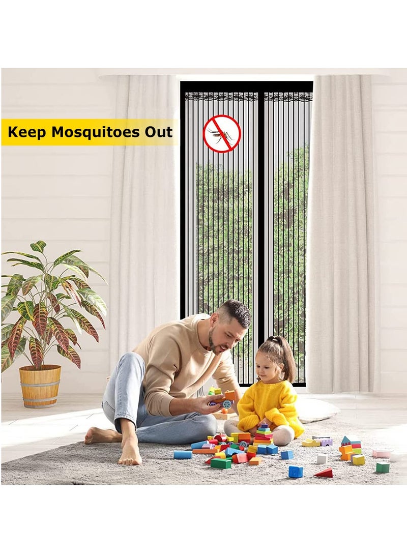 باب شاشة الطيران، باب ذاتي الغلق مع مغناطيس قوي وشريط سحري كامل الإطار، شبكة مضادة للبعوض لغرفة المعيشة، وغرفة الأطفال، والمطبخ - Image 2