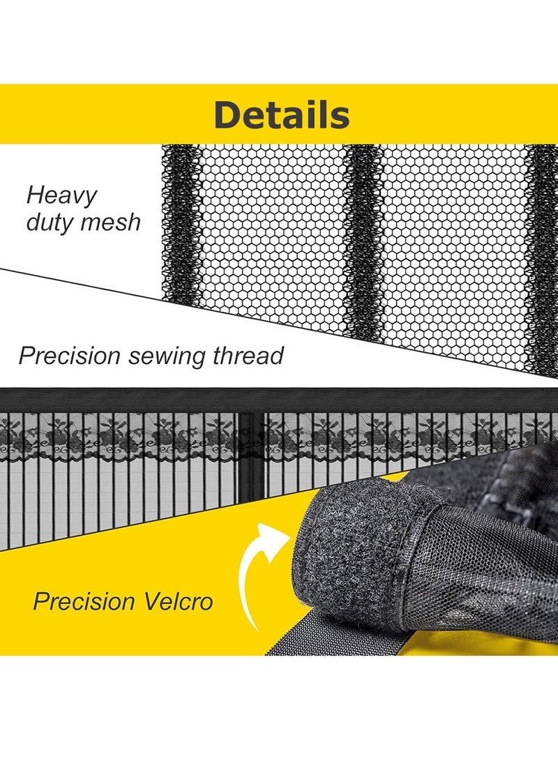 باب شاشة الطيران، باب ذاتي الغلق مع مغناطيس قوي وشريط سحري كامل الإطار، شبكة مضادة للبعوض لغرفة المعيشة، وغرفة الأطفال، والمطبخ - Image 3