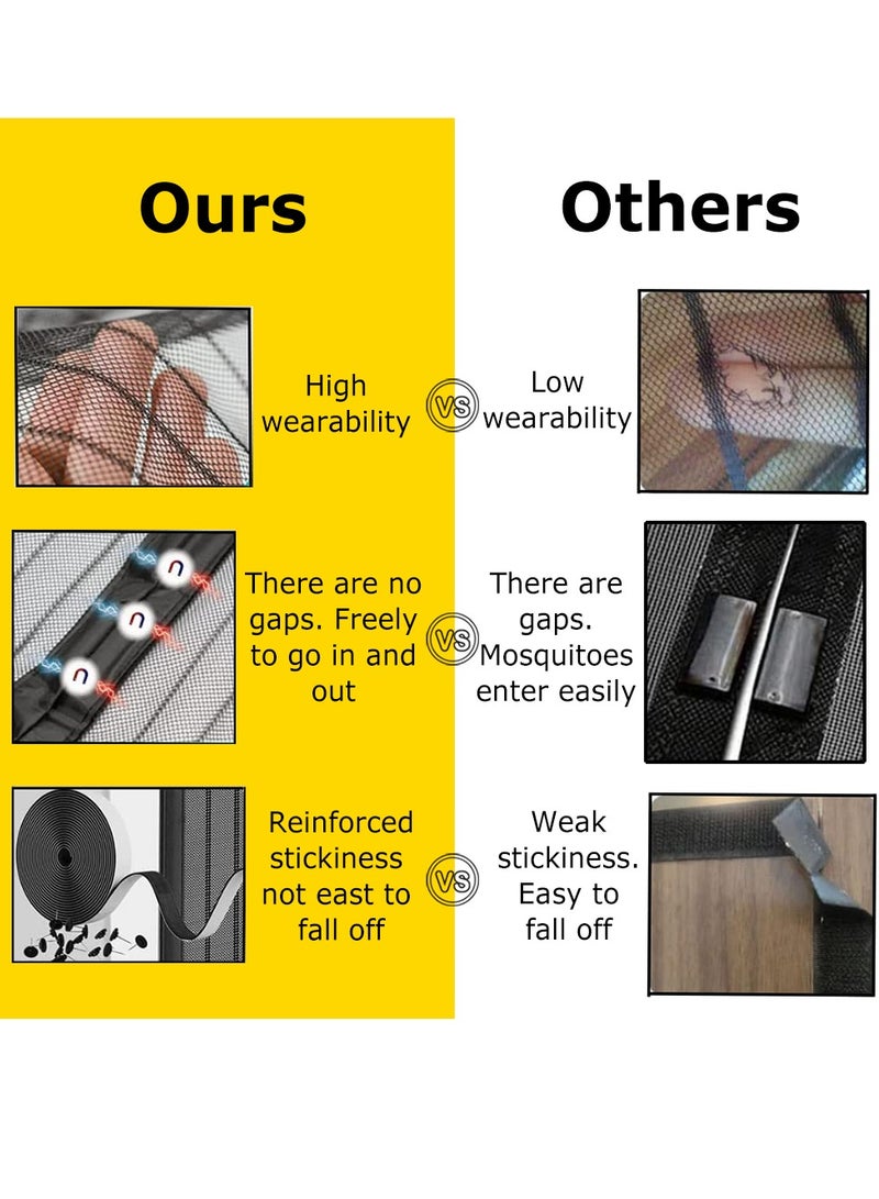 باب شاشة الطيران، باب ذاتي الغلق مع مغناطيس قوي وشريط سحري كامل الإطار، شبكة مضادة للبعوض لغرفة المعيشة، وغرفة الأطفال، والمطبخ - Image 5