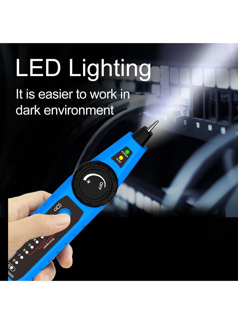 NOYAFA NF-810 Multifunctional Network Cable Tester, Ethernet LAN Network Wire Tracker with LED Light, Network line Scanning, PoE Tester, Network Line Finder for RJ11 RJ45 Cable Tracer,Telephone Line - Image 4