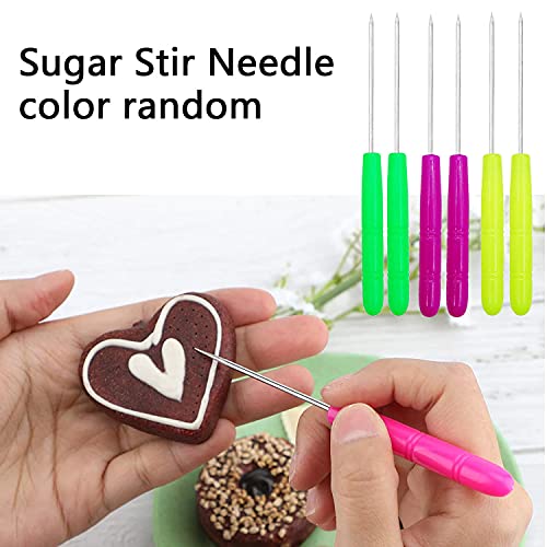 ELJRBCK 122Pieces Tipless Piping Bags - 100pcs Disposable Piping Pastry Bag for Royal Icing/Cookies Decorating - 10 Pastry Bag Ties,10 Clips &2 Scriber Needle - Best Cookie/Cake Decorating Tools (14 inch) - Image 2