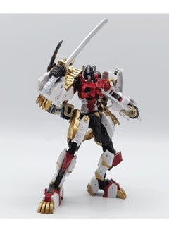 White Lion Optimus Prime Peripheral Figures Movable Transforming Robot Toy Model