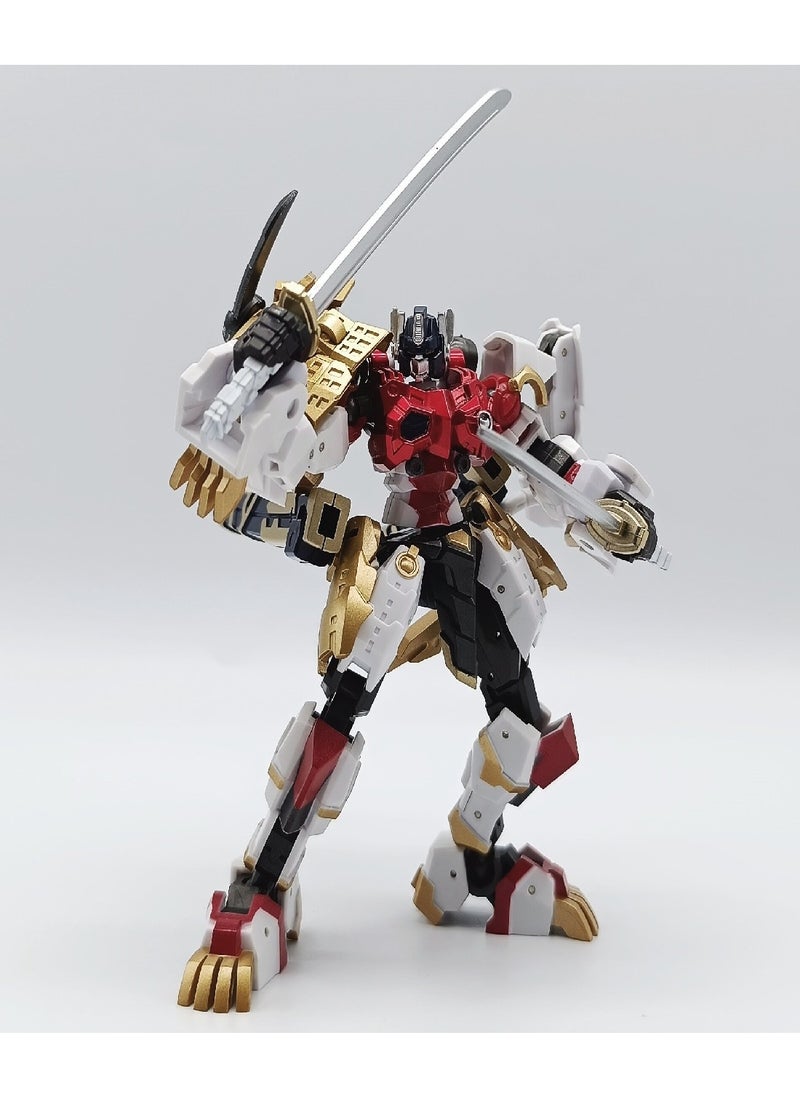 Generic - White Lion Optimus Prime Peripheral Figures Movable Transforming Robot Toy Model - Image 1