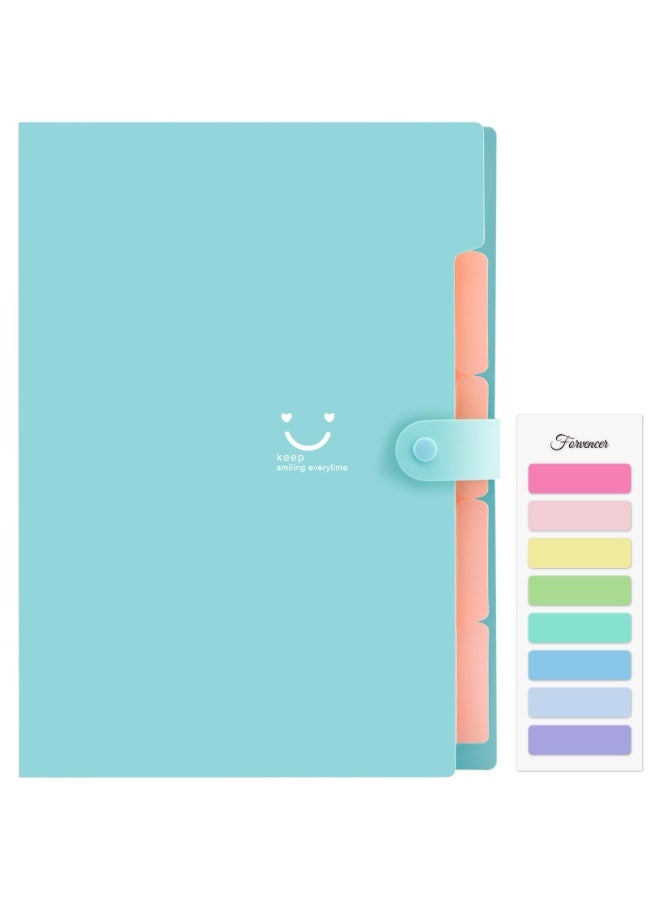 A4 حجم منظم ملف أكورديون, 5 جيب توسيع مجلد الملف, مجلد الملف مع العلامات, منظم الملفات المحمولة لوازم المكتب المدرسية, مجلدات الوثائق - Image 1