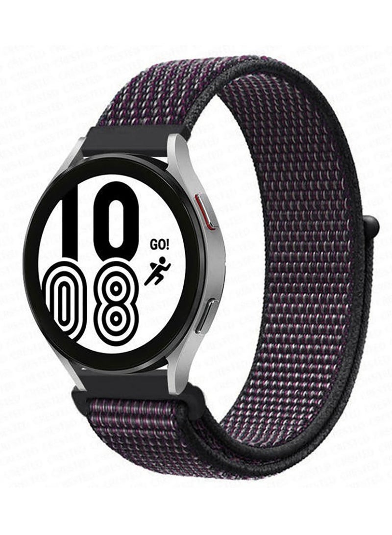 سوار رياضي مريح من النايلون المنسوج من القماش لساعات سامسونج جالاكسي 46 مم/جير إس 3 فرونتير/هواوي جي تي 2/ماجيك هونر 2/فوسيل/22 مم (أسود)