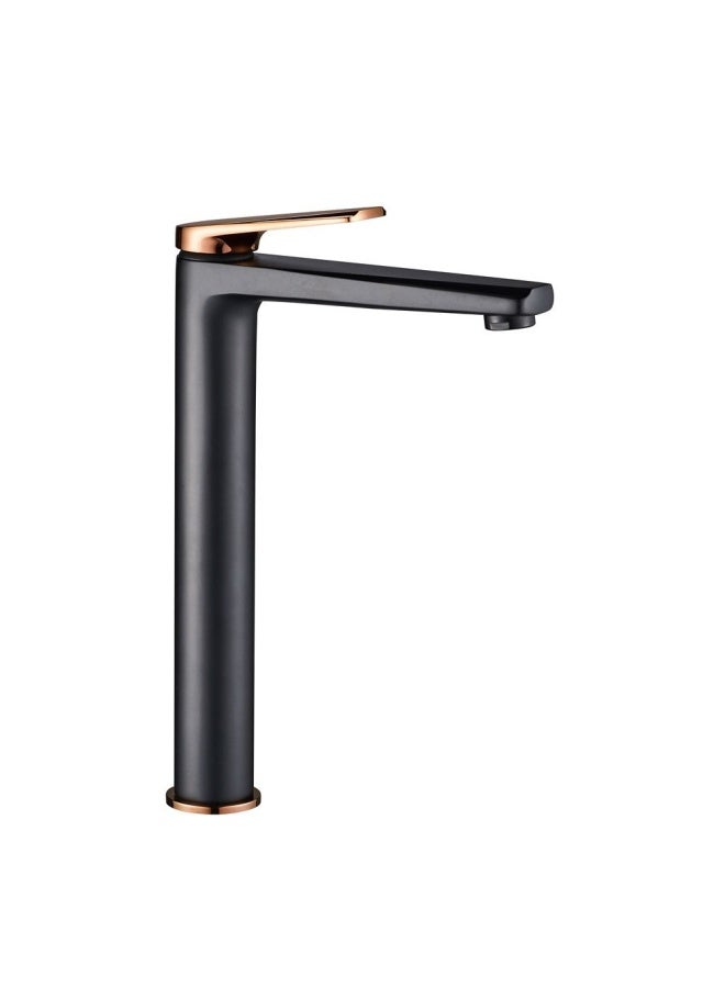 DANUBE HOME Milano Dulce Art Basin Mixer Rose Gold + Matt Black With Pop Up Waste -Made In China