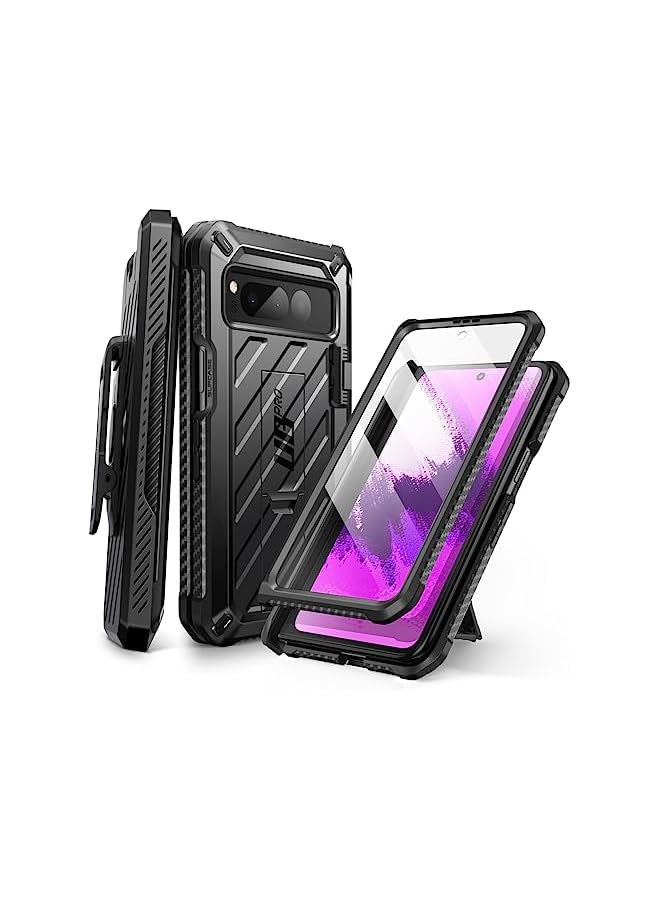 سوبكيس حافظة SUPCASE Unicorn Beetle Pro Series مصممة لهاتف Google Pixel Fold (2023)، حافظة حماية متينة بطبقة مزدوجة لكامل الجسم مع واقي شاشة مدمج - أسود - Image 1
