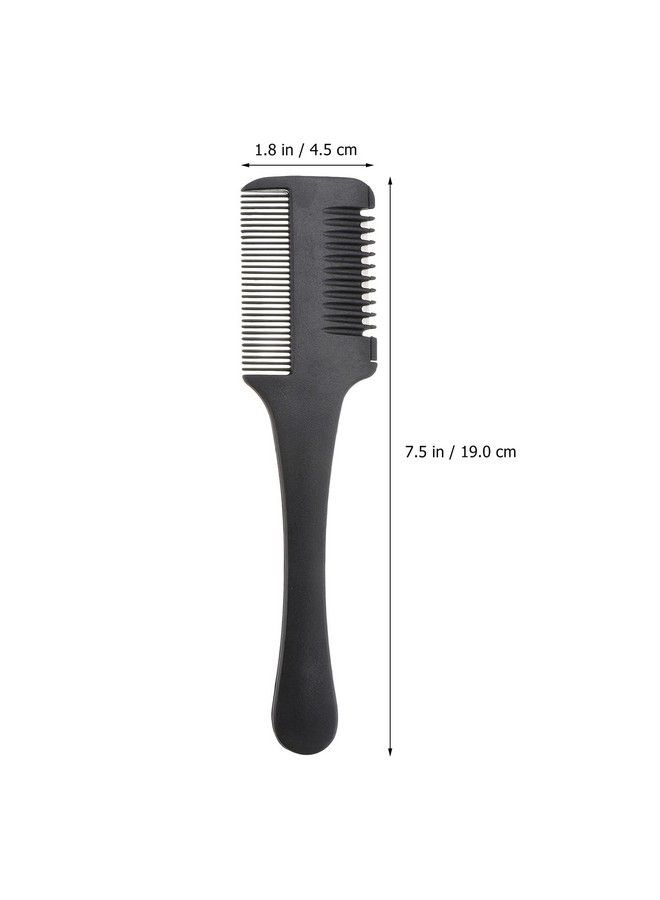 Leorx 2Pcs Hair Thinning Comb Double Edge Hair Razor Comb Hair Cutting Tool For Home And Salon (Black) - Image 3