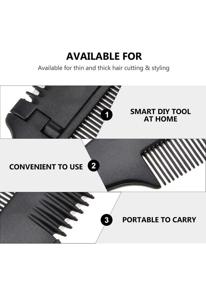 Leorx 2Pcs Hair Thinning Comb Double Edge Hair Razor Comb Hair Cutting Tool For Home And Salon (Black) - Image 5