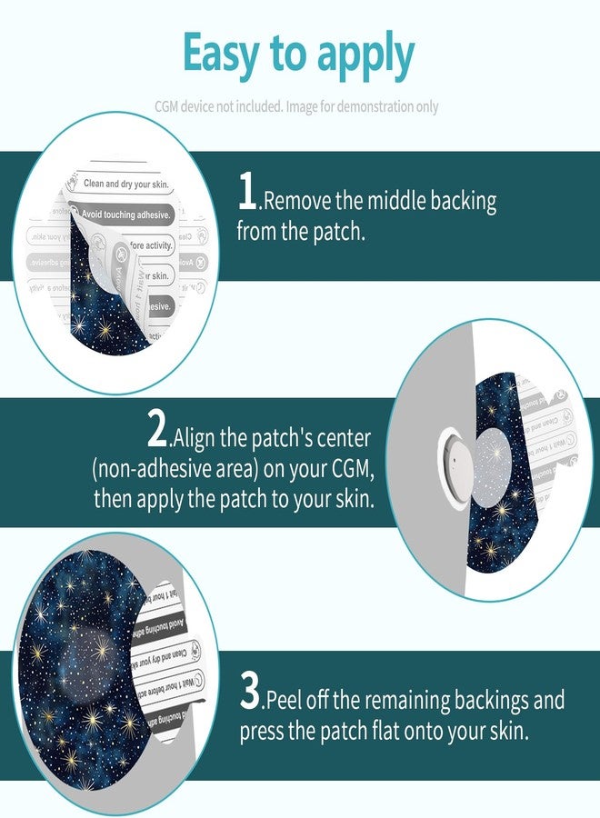 Kooloba Over Patches for Dexcom G7 - Adhesive Patches for Dexcom G7 Waterproof with Easy-Peel Tab Pre-Cut,Stelo Flexible CGM Tape,Long-Lasting for 10-14 Day 20pcs,Astralora - Image 4
