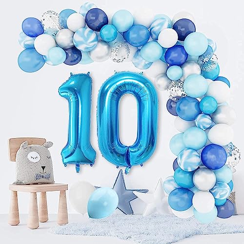 FI - FLICK IN 1 Pc Big Size Number 4 Foil Balloon 32 Inch Large Blue Number Foil Balloon 0 to 9 Number Balloons for Decoration 4th Birthday Anniversary Decoration Items (Pack of 1, Blue) - Image 5