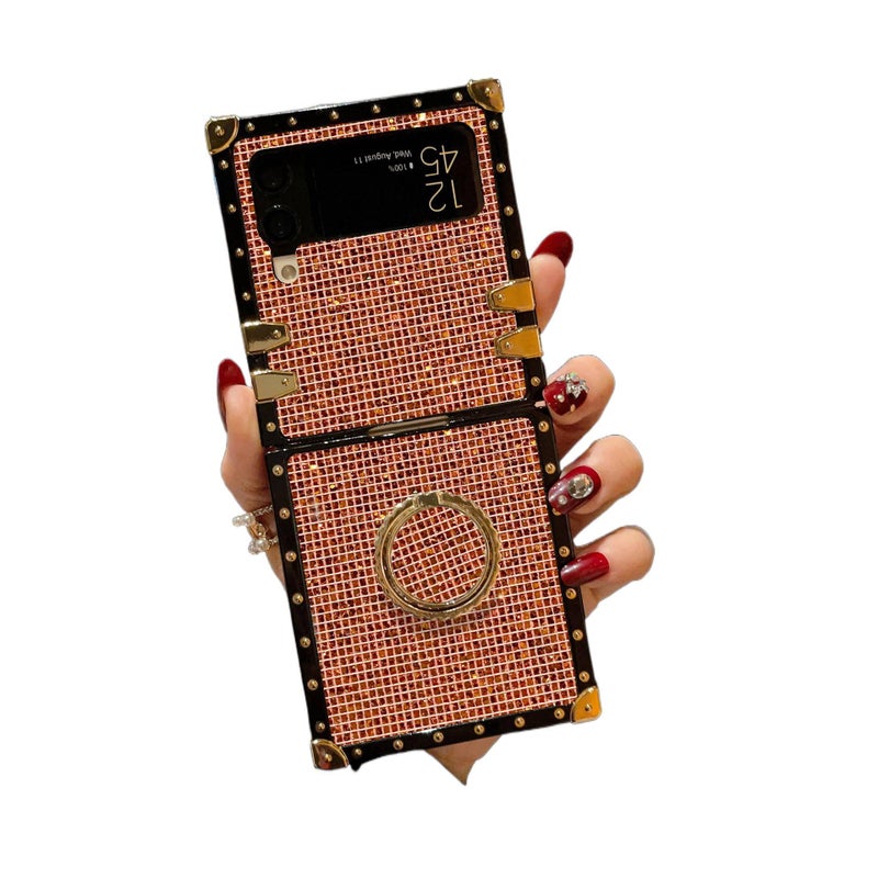 غطاء واقي | برتقالي | مقاوم للصدمات | حماية من السقوط | مقاوم للصدمات لـ Samsung Galaxy Z Flip 7 - Image 1