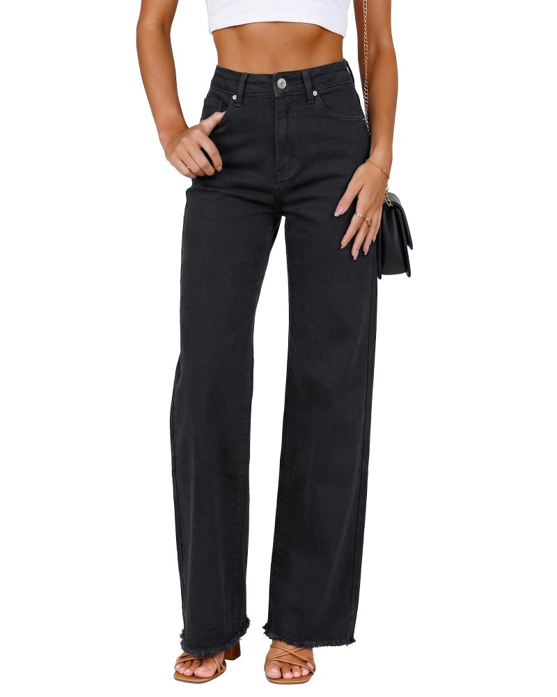 GRAPENT Business Pants for Women Jeans Womens Women Jeans Stretchy Always Black Medium Fits US Size 8 to 10 - Image 1
