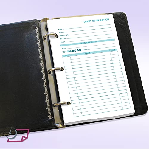 NextDayLabels Client Data Binder Insert Cards for Hairdresser, Salon, Beautician, Spa, Nail Salons, Cosmetologist etc. 5.5" X 8.5", 100 Cards Per Pack - Image 5